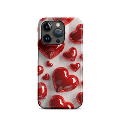 Red Hearts Snap case for iPhone