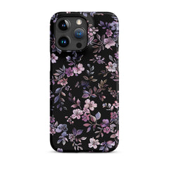 Black Floral Snap case for iPhone