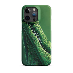 Green Crocodile Snap case for iPhone