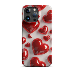 Red Hearts Snap case for iPhone