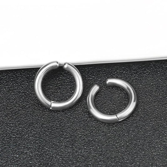 Fake Circle Earrings for Unpierced  Ears