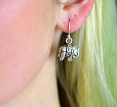 Sterling silver elephant earrings