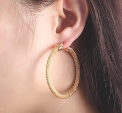 Stainless Steel Gold Hoop Earrings