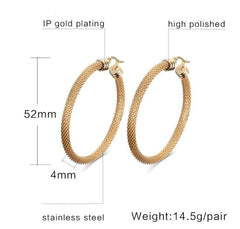 Stainless Steel Gold Hoop Earrings