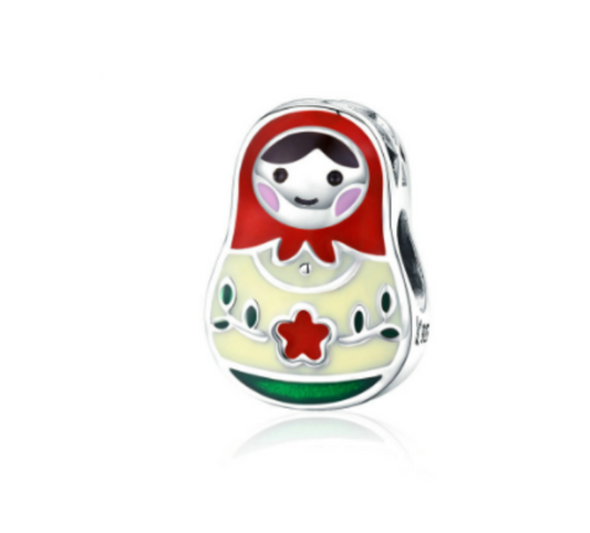 Colorful Enamel Matryoshka Charm