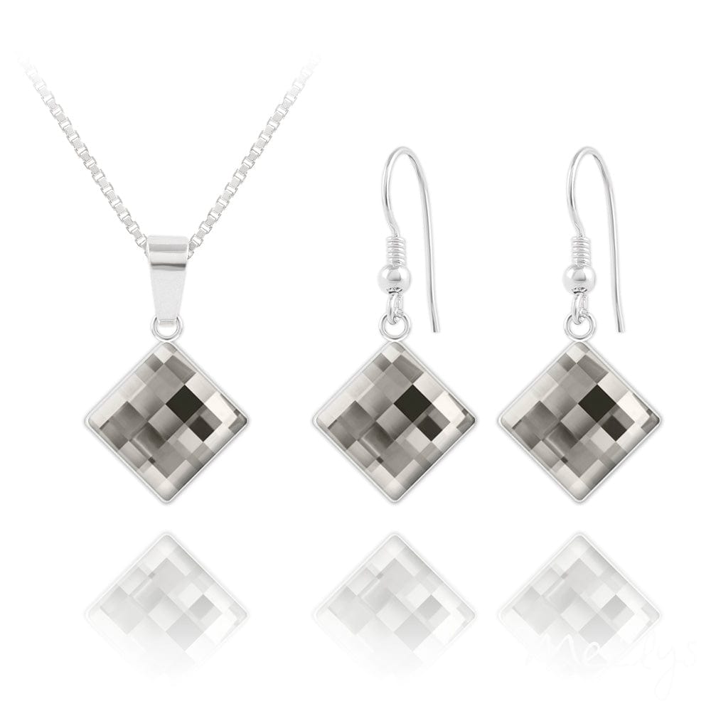 Chessboard Fine Silver Jewellery Set