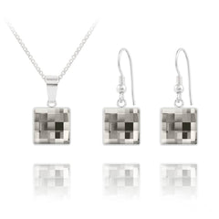 Chessboard Fine Silver Jewellery Set