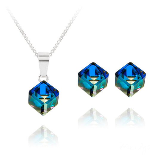 Bermuda Blue Fine Silver Jewellery Set