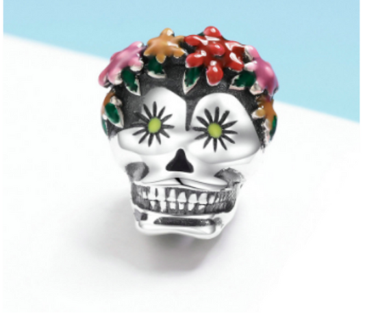 Colorful Sugar Skull Charm