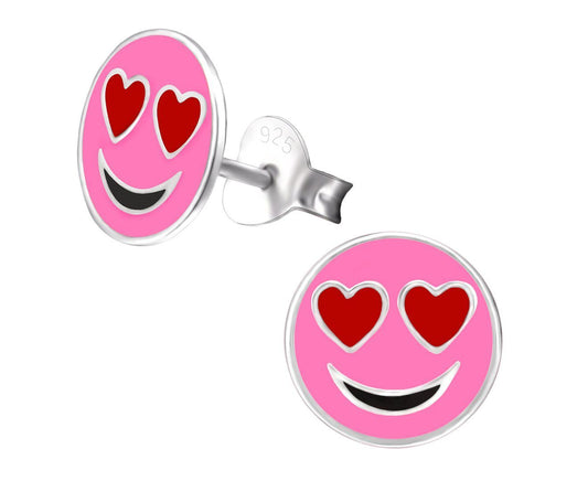 Children's Love Emotion Silver Earrings