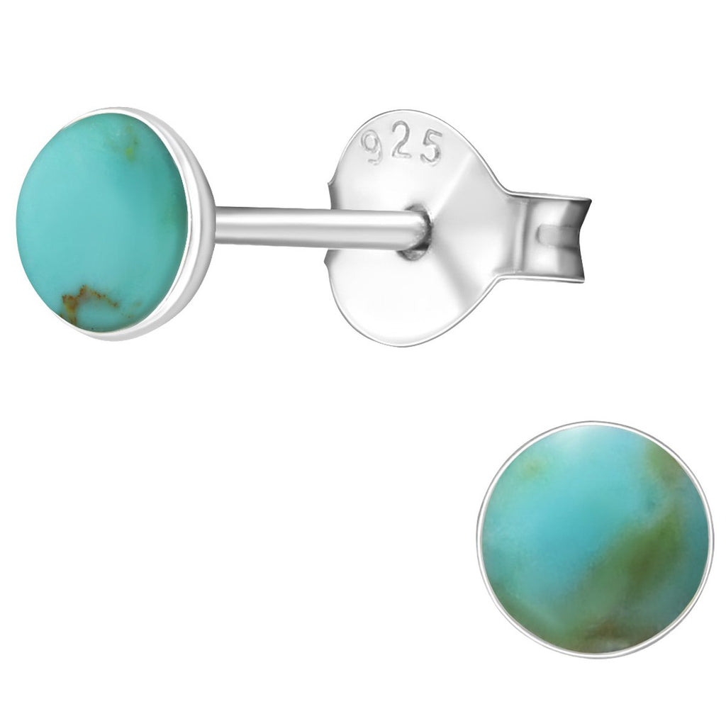 Green turquoise deals stud earrings