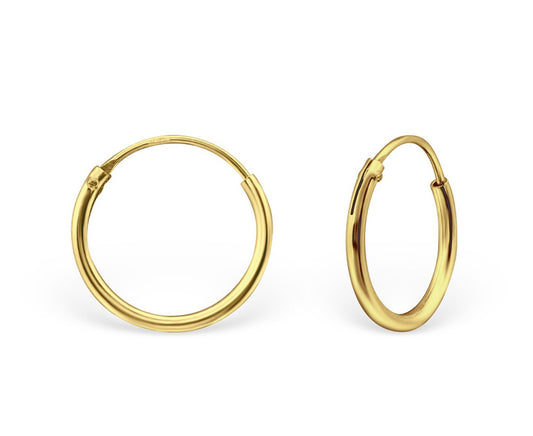 Sterling Silver 12mm Hoop Earrings