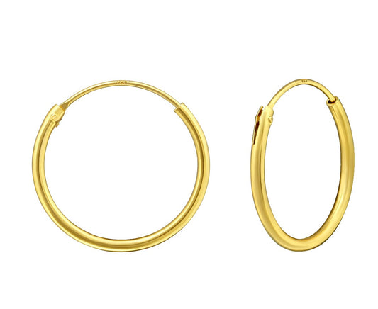 Sterling Silver 16mm Hoop Earrings