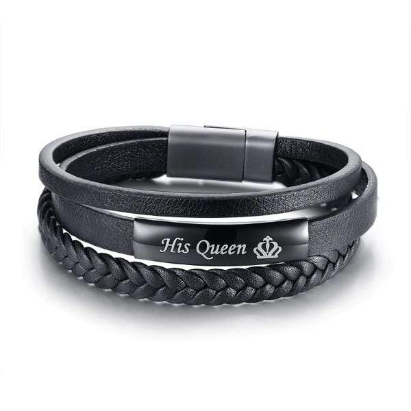 His and deals hers leather bracelets