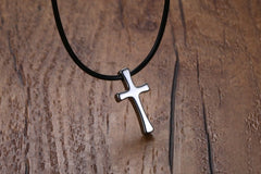 Tungsten  Cross Pendant Necklace for Men