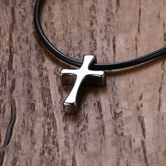 Tungsten  Cross Pendant Necklace for Men