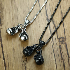 Stainless Steel  Boxing Gloves  Men's Necklace