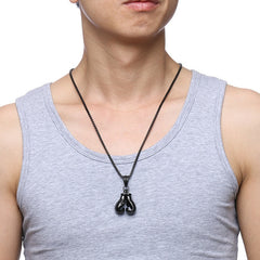 Stainless Steel  Boxing Gloves  Men's Necklace