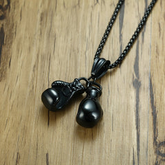 Stainless Steel  Boxing Gloves  Men's Necklace